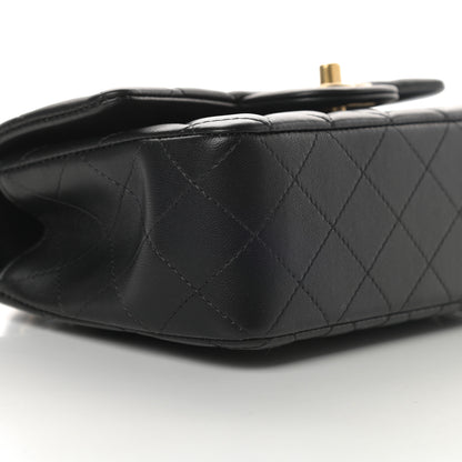 Chanel Lambskin Quilted Mini Top Handle Rectangular Flap Black 9 of 11