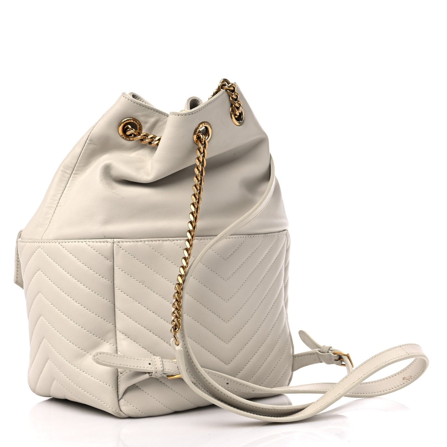 Lambskin Matelasse Monogram Joe Backpack Cream