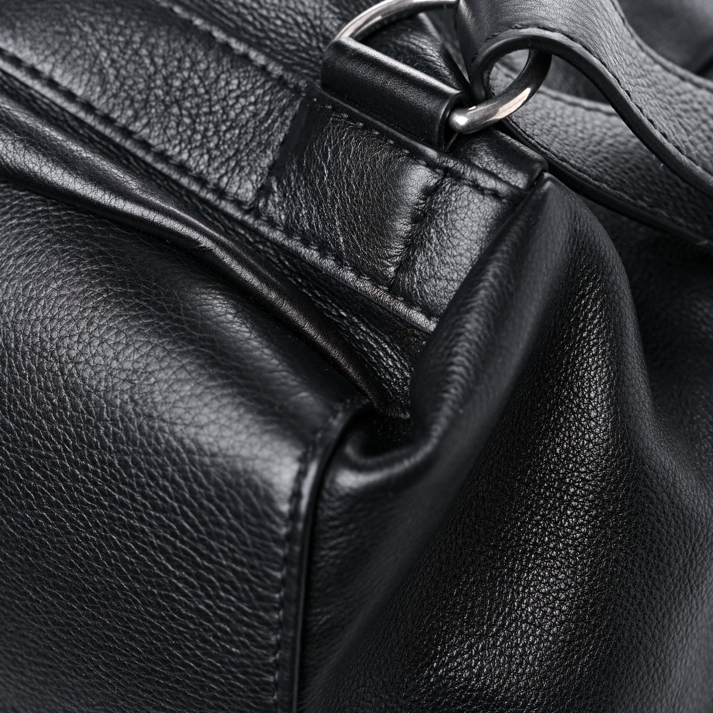 Calfskin Medium Biker Backpack Black