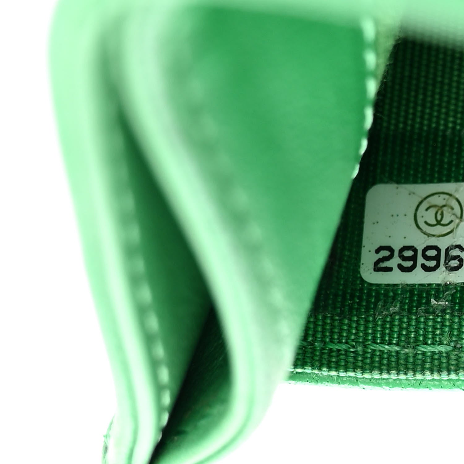 Chanel Lambskin Quilted Chanel 19 Card Holder Green 8 of 15