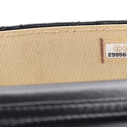 Chanel Lambskin Quilted Pearl Crush Clutch With Chain Black 7 of 10