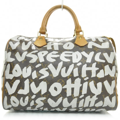Louis Vuitton Monogram Graffiti Speedy 30 Silver 1 of 9