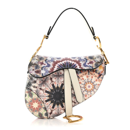 Christian Dior Calfskin Printed KaleiDiorscopic Mini Saddle Bag Latte Multicolor 1 of 11