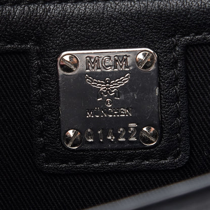 MCM Calfskin Ottomar Monogram Medium Millie Crossbody Bag Black 6 of 8