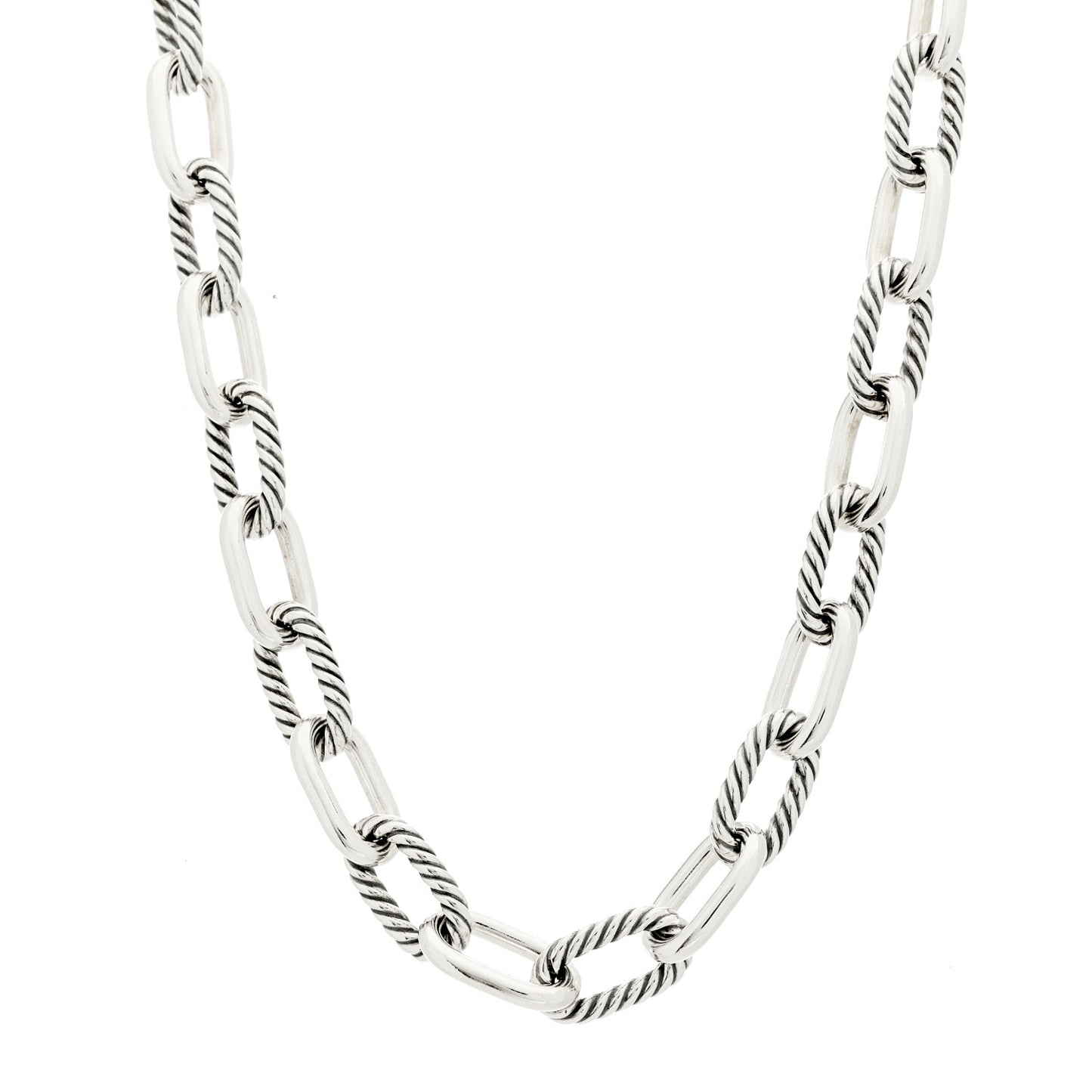 Sterling Silver 18K Yellow Gold 11mm Madison Chain Toggle Necklace