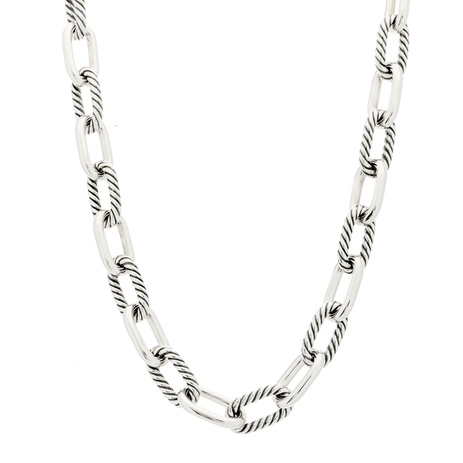 David Yurman Sterling Silver 18K Yellow Gold 11mm Madison Chain Toggle Necklace 1 of 6
