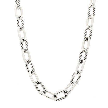 David Yurman Sterling Silver 18K Yellow Gold 11mm Madison Chain Toggle Necklace 1 of 6