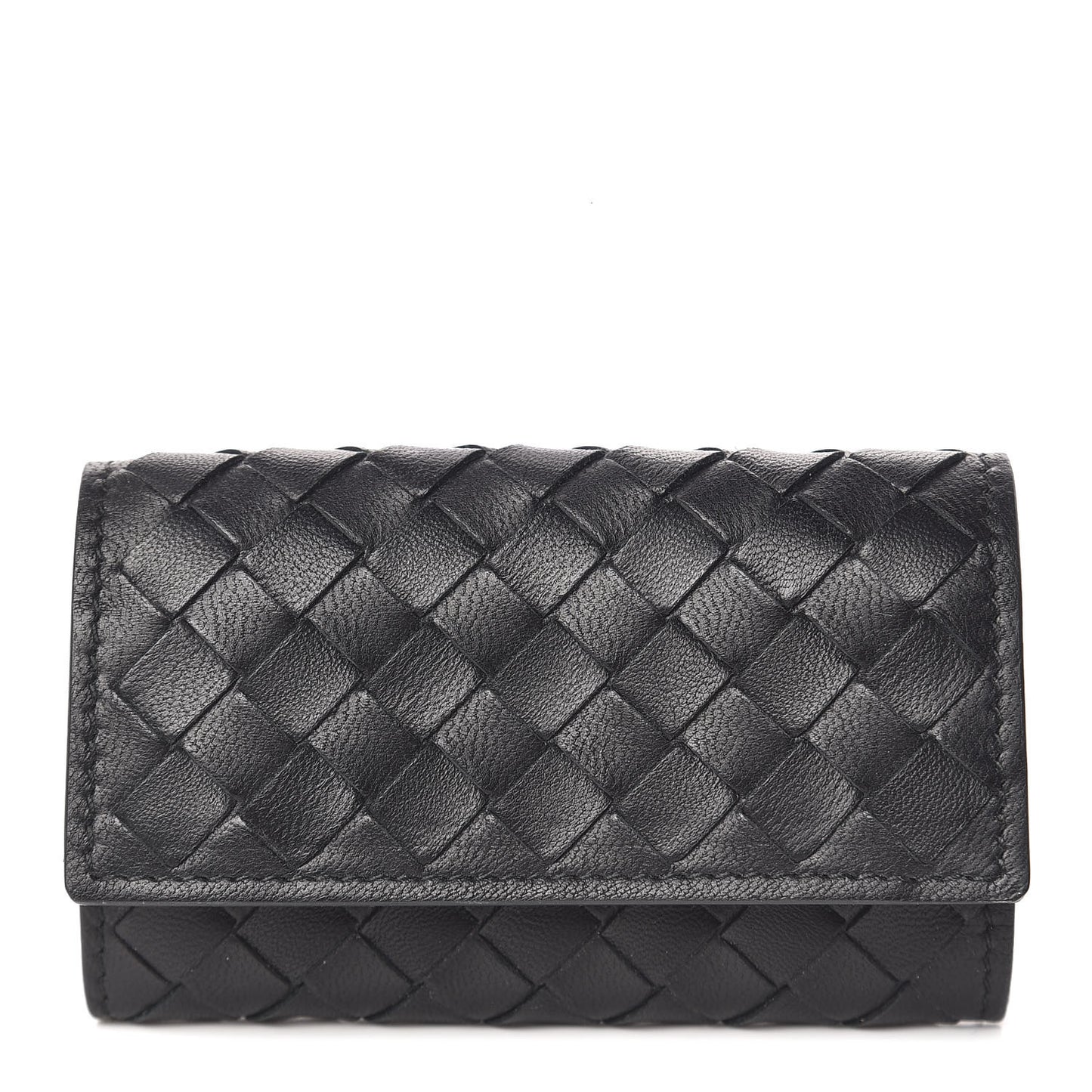 Nappa Intrecciato Card Holder Black