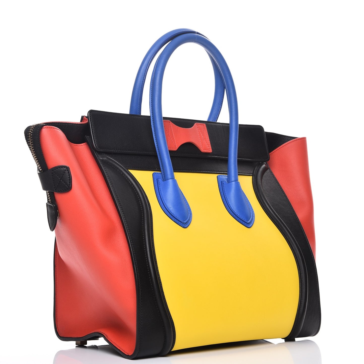 Smooth Calfskin Mini Tri-Color Luggage Sunflower