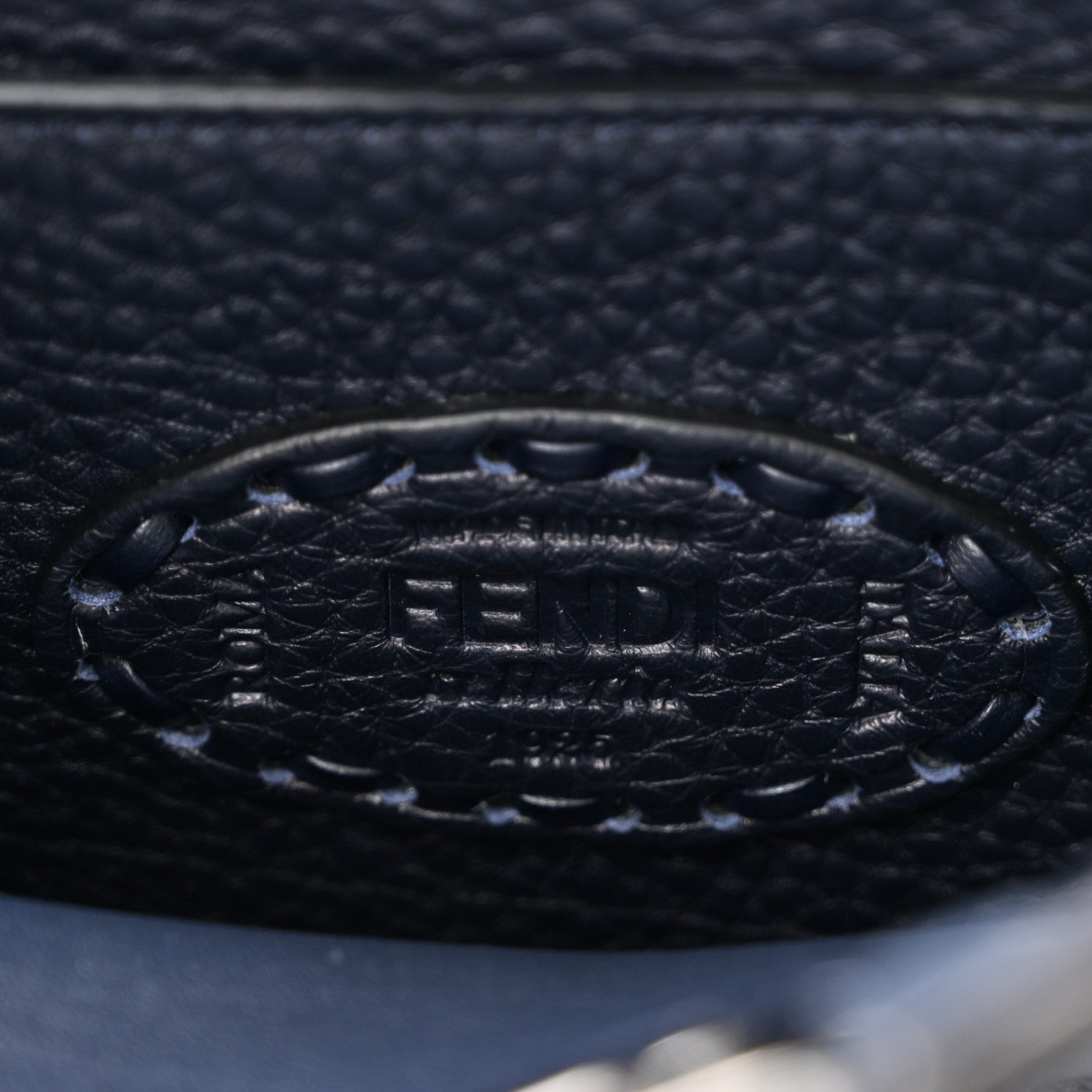 Fendi Cuoio Romano Selleria Bi-Color Small Peekaboo I SEE U Satchel Placca Argento 7 of 10