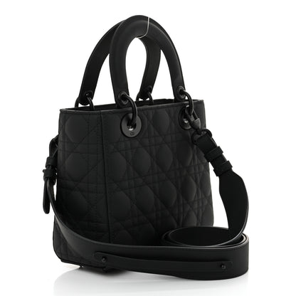 Christian Dior Ultra Matte Calfskin Cannage Small My ABCDior Lady Dior Black 3 of 13