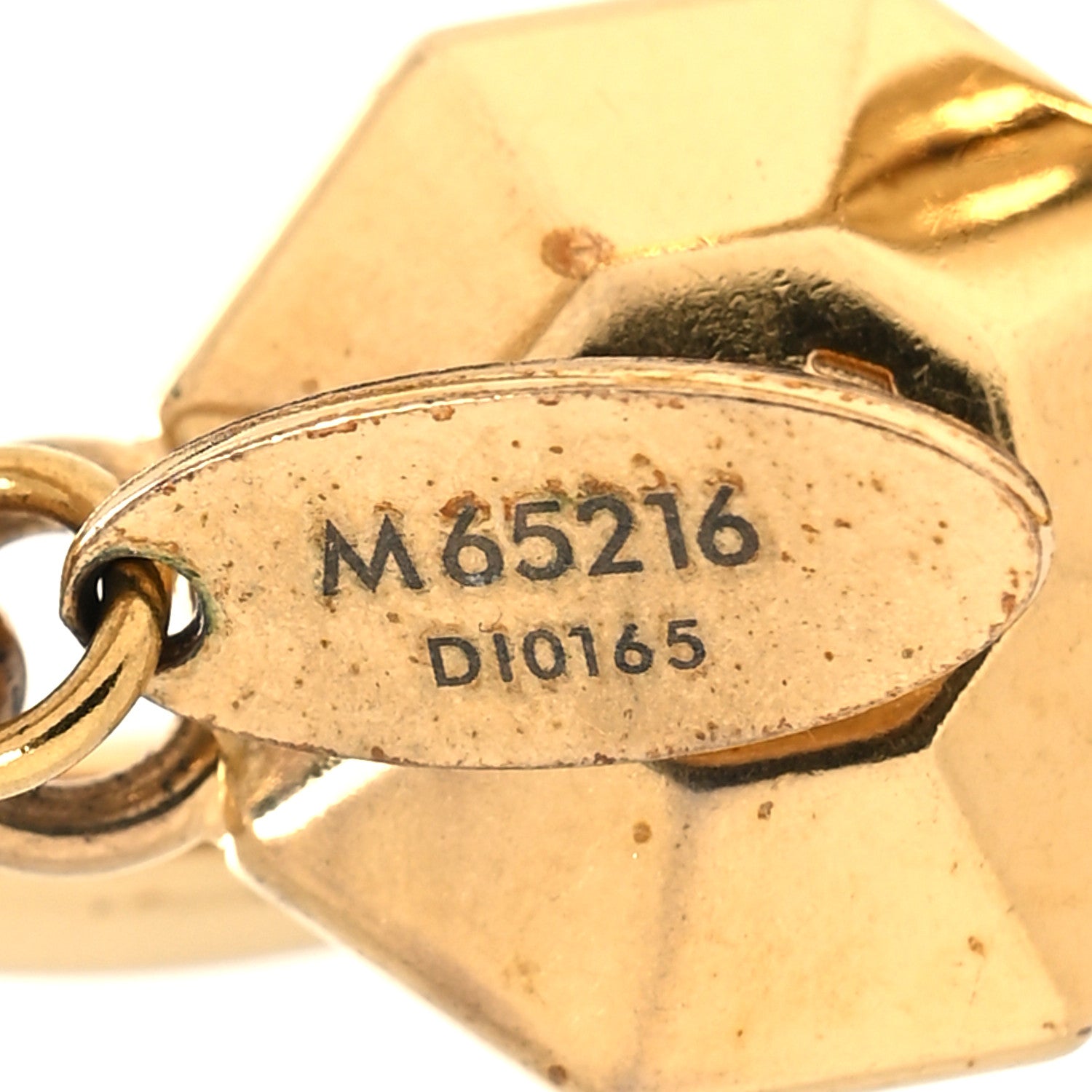 Louis Vuitton Metal LV Facettes Bag Charm Key Holder Gold 4 of 4