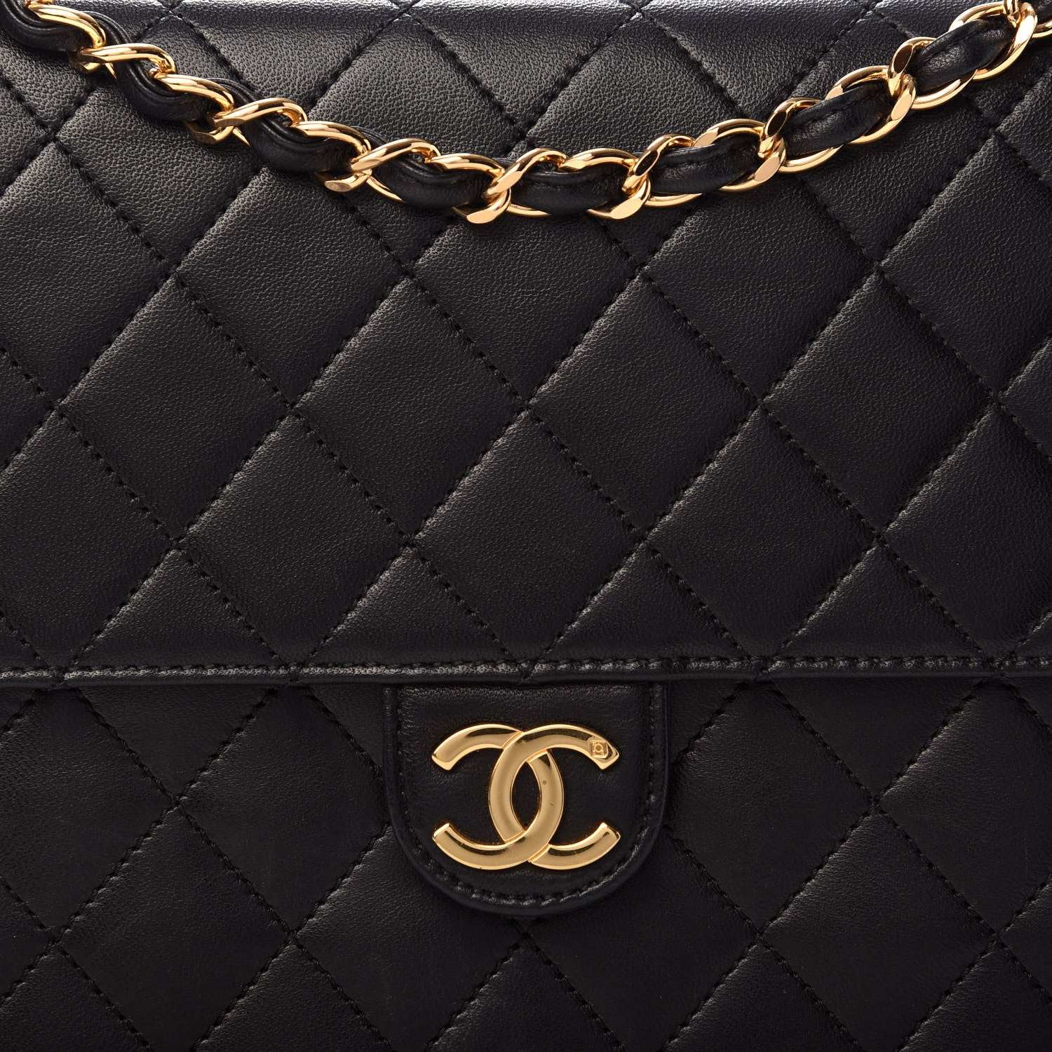 Chanel Lambskin Quilted Small Single Flap Black 15 of 15