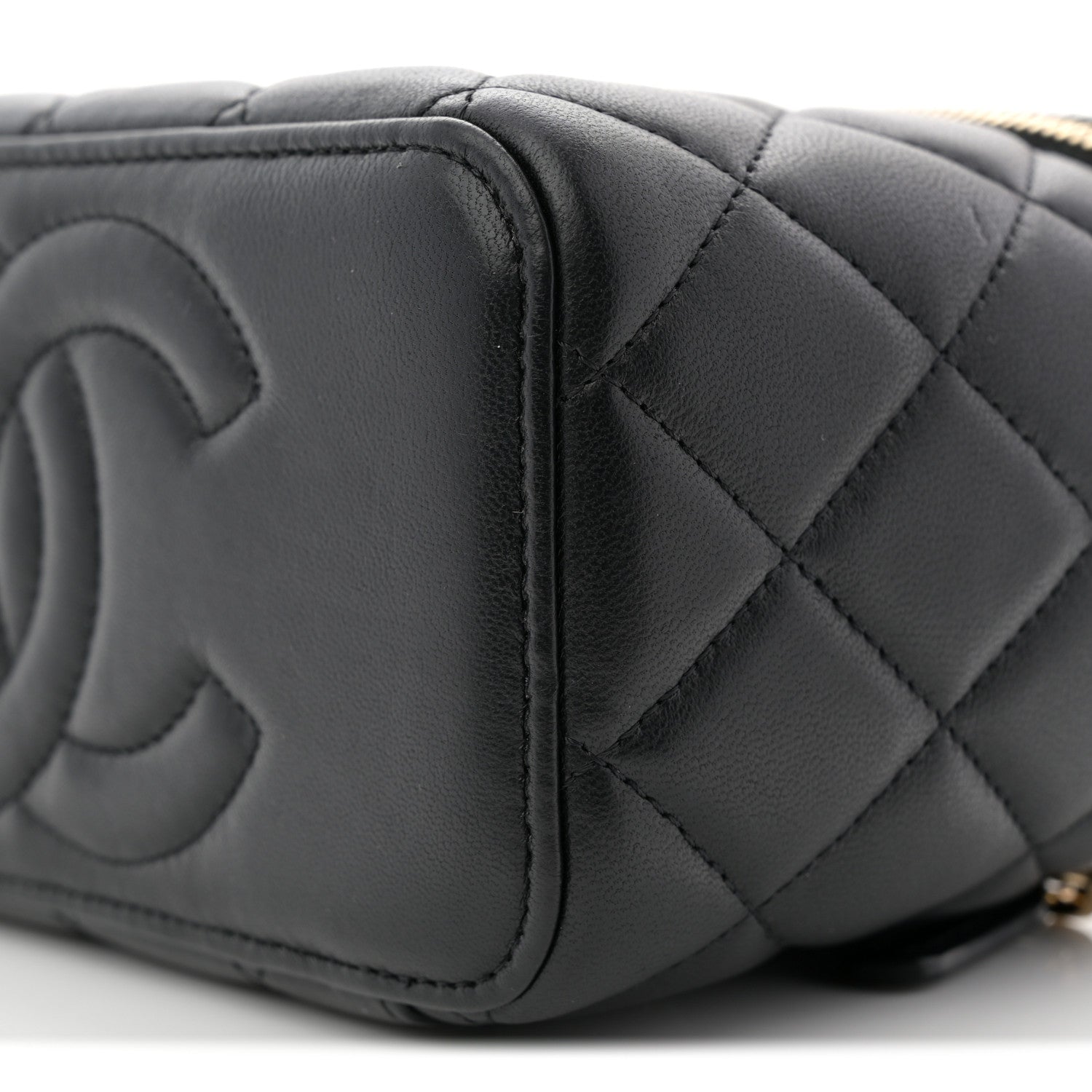 Chanel Lambskin Quilted Pick Me Up Vanity Case Black 10 of 11