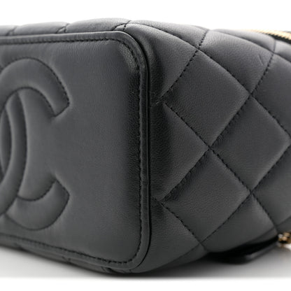 Chanel Lambskin Quilted Pick Me Up Vanity Case Black 10 of 11