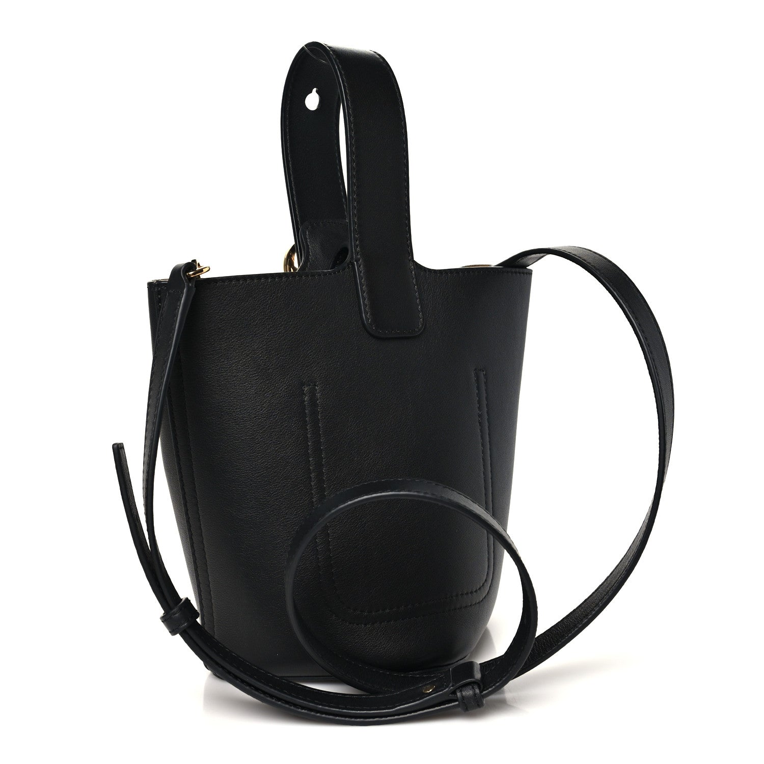 Loewe Soft Grained Calfskin Mini Pebble Bucket Bag Black 3 of 9