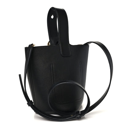 Loewe Soft Grained Calfskin Mini Pebble Bucket Bag Black 3 of 9