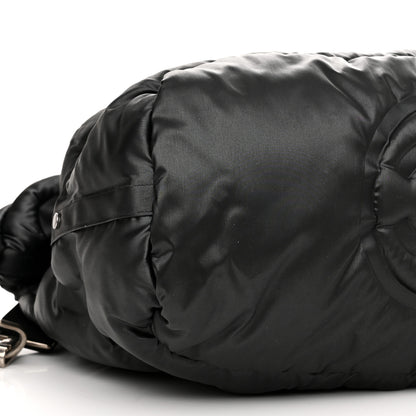 Chanel Nylon Embossed Doudoune Bowling Bag Black 9 of 16