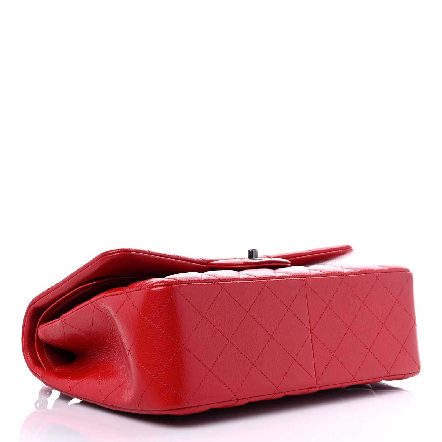 Chanel Caviar Quilted Jumbo Double Flap Red 4 of 12