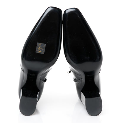 Saint Laurent Vitello Marilyn Betty 70 Ankle Zip Boots 39 Black 6 of 9