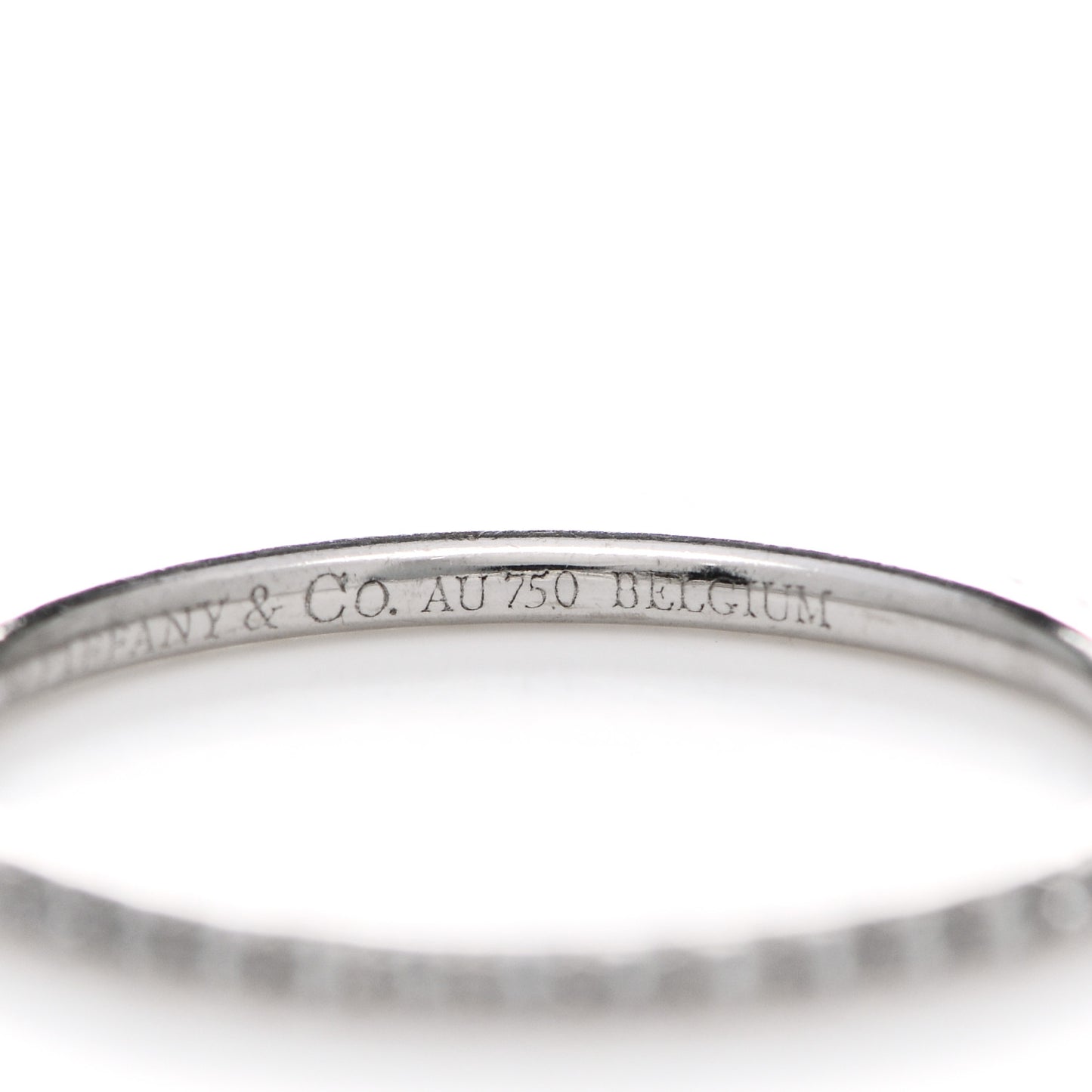 18K White Gold Diamond Metro Ring 52 6