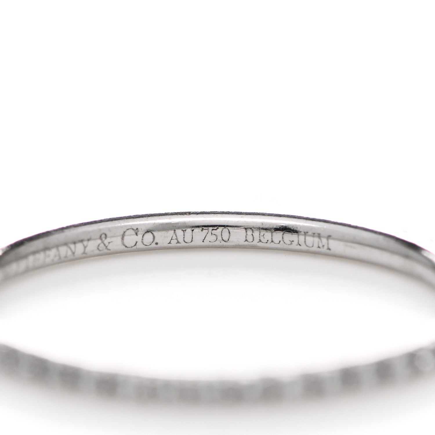 Tiffany 18K White Gold Diamond Metro Ring 52 6 5 of 6