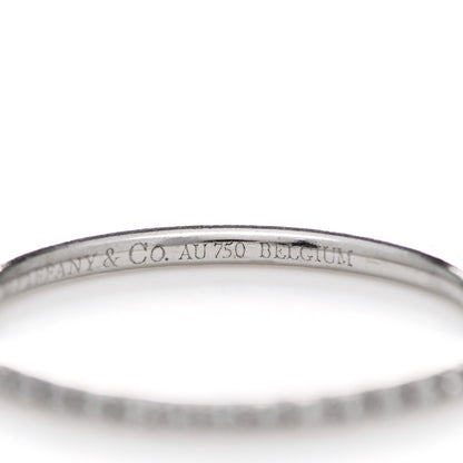 Tiffany 18K White Gold Diamond Metro Ring 52 6 5 of 6