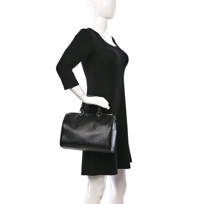 Louis Vuitton Epi Speedy 25 Black 2 of 11