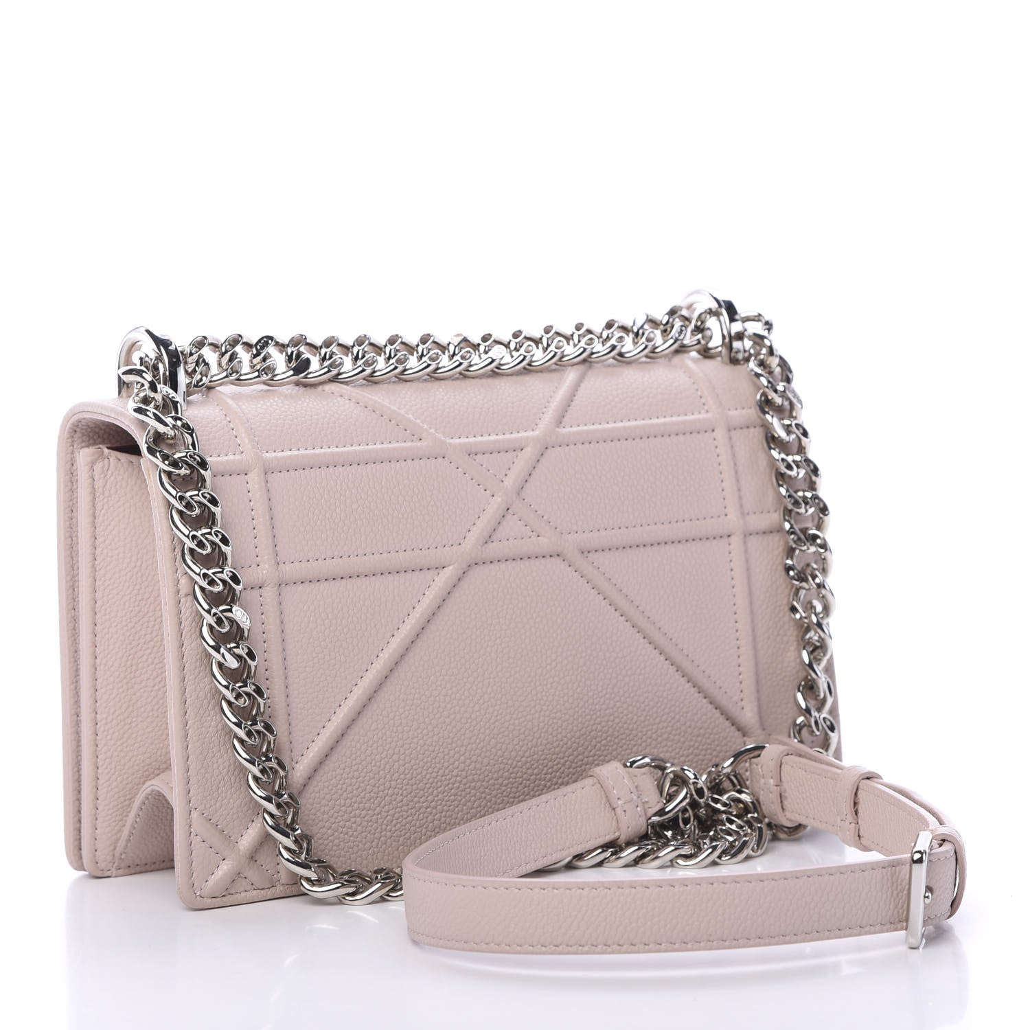 Christian Dior Grained Calfskin Cannage Small Diorama Flap Bag Rose Poudre 2 of 9