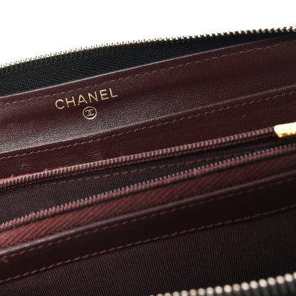 Chanel Caviar Quilted Large Gusset Zip Around Wallet Black 6 of 9