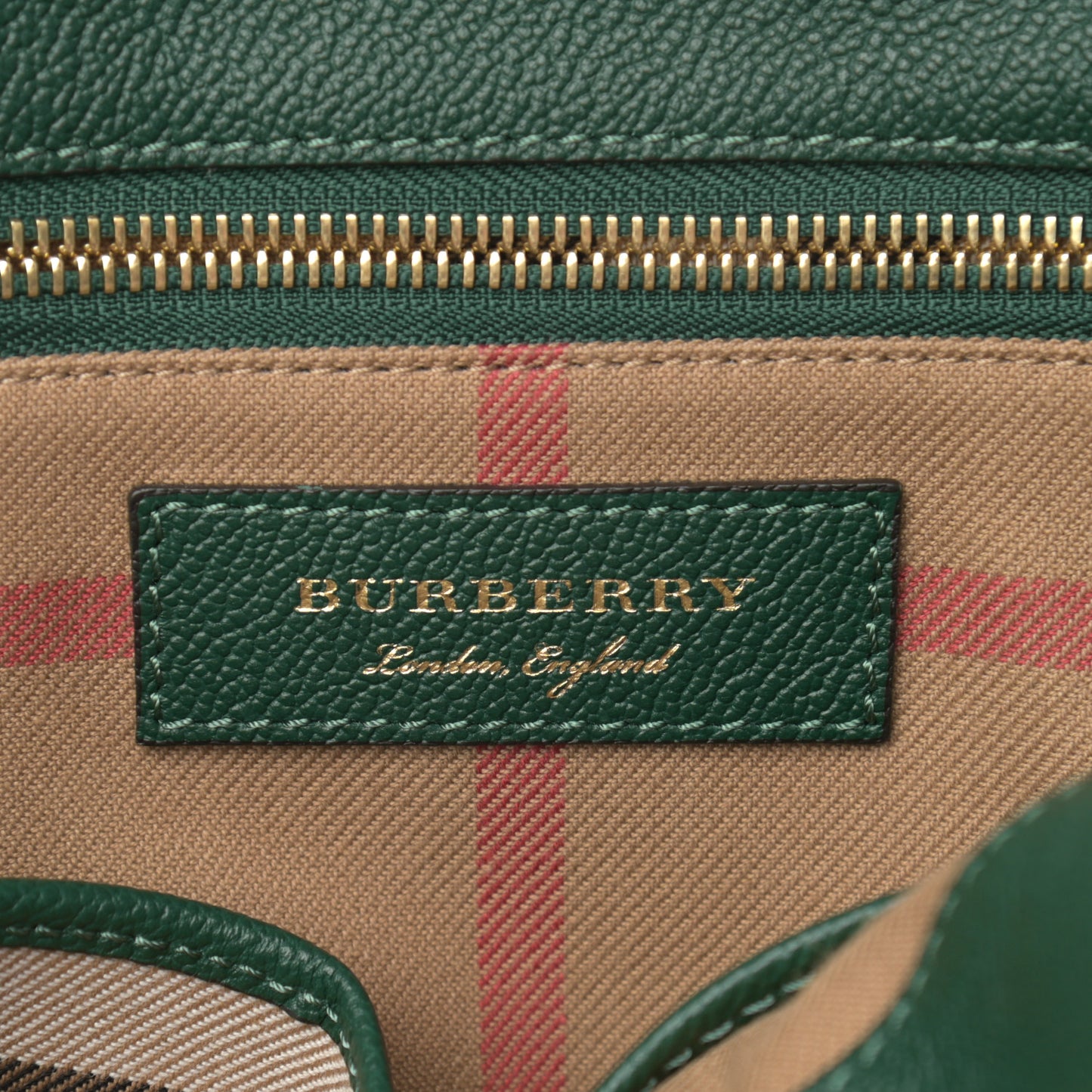 Soft Grain Calfskin Medium Buckle Tote Dark Green