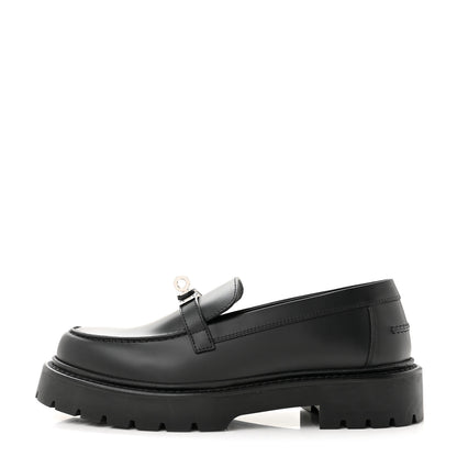Hermes Calfskin Womens Icone Loafers 37 Black 1 of 10