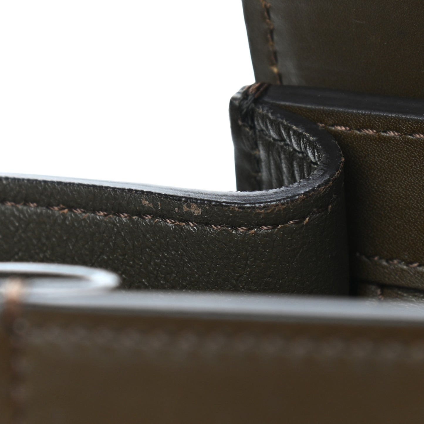 Smooth Calfskin Micro Tri-Color Luggage Khaki