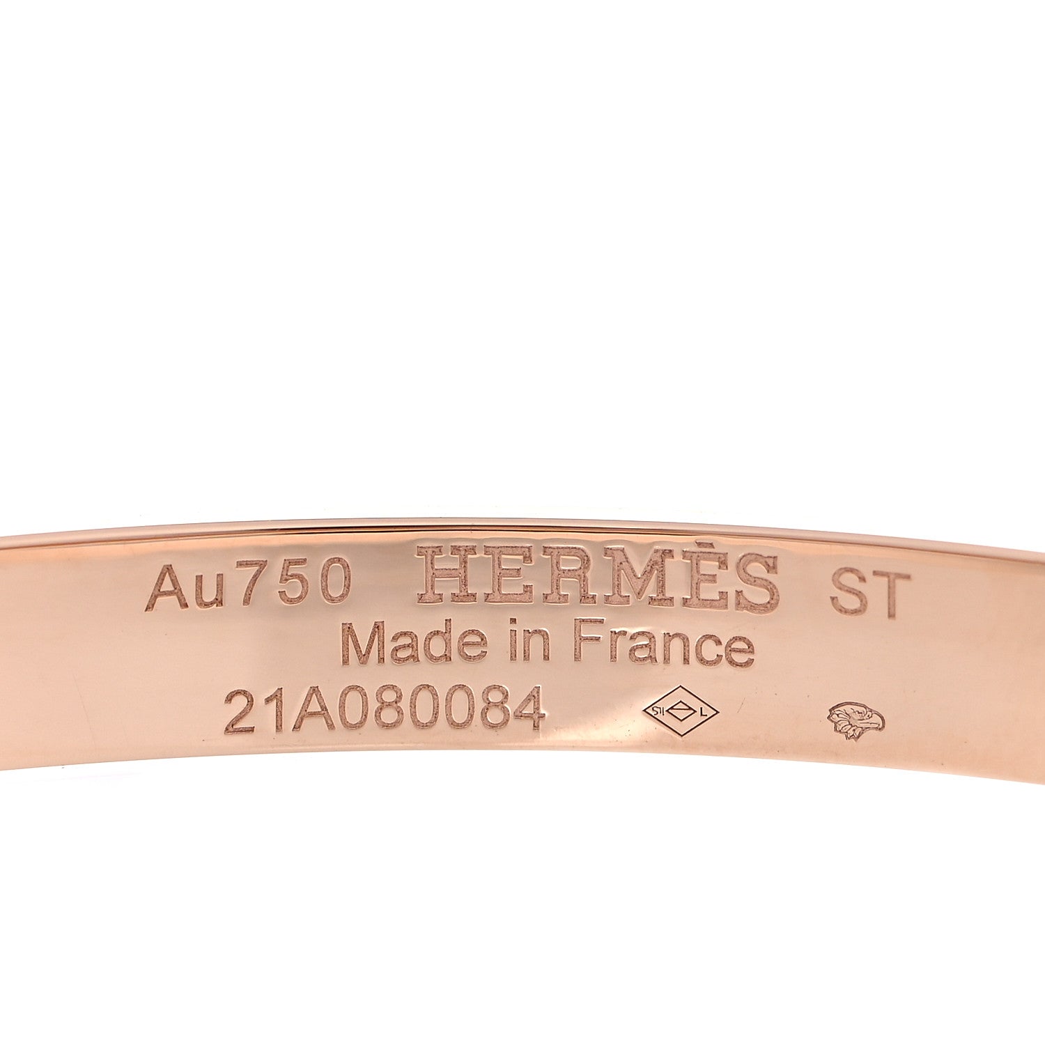 Hermes 18K Rose Gold Diamond PM Kelly Bracelet ST 4 of 5