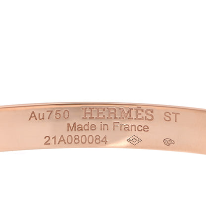 Hermes 18K Rose Gold Diamond PM Kelly Bracelet ST 4 of 5