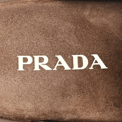 Prada Suede Scamosciato Flatform Mules 39 Cacao 8 of 9