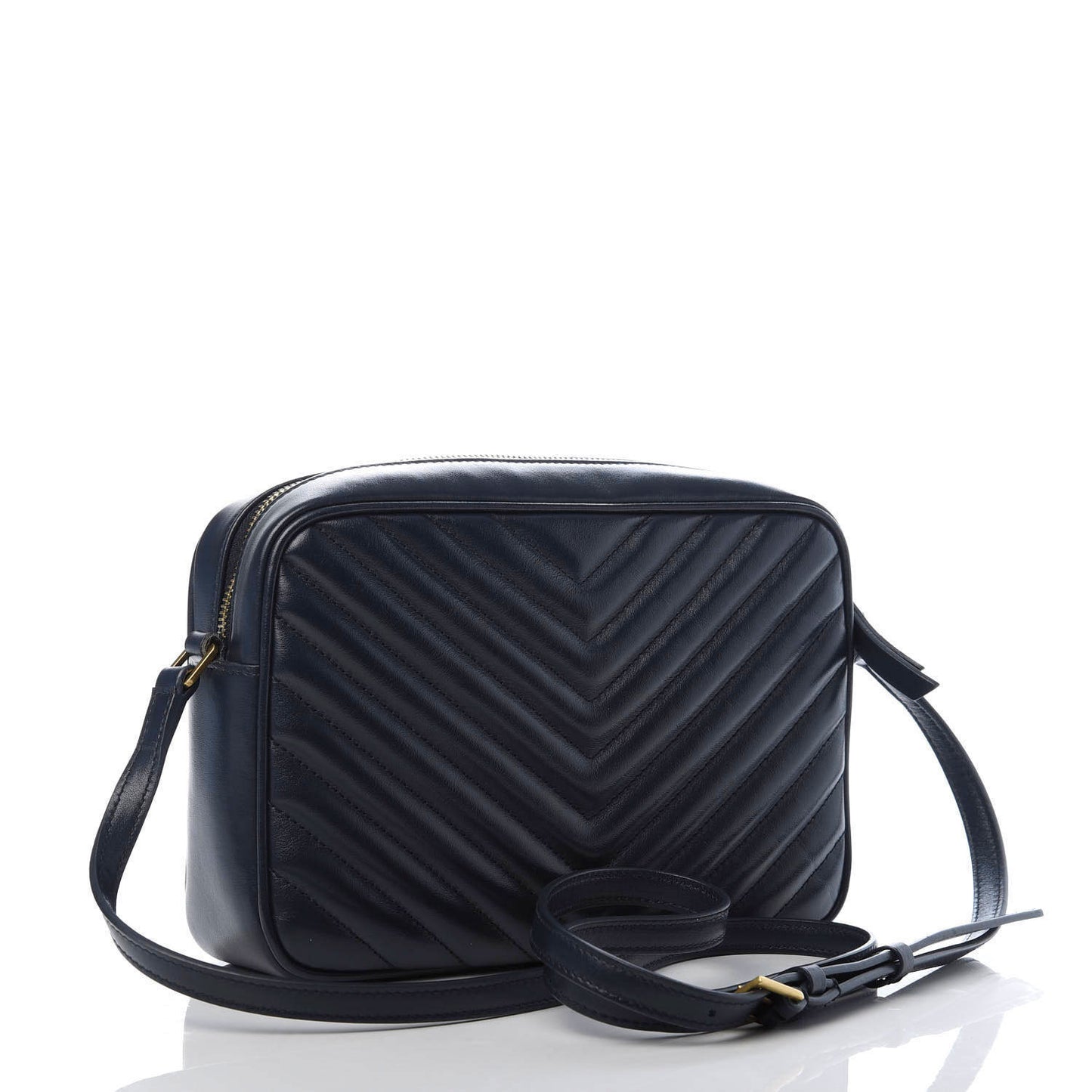 Calfskin Matelasse Monogram Lou Camera Bag Navy
