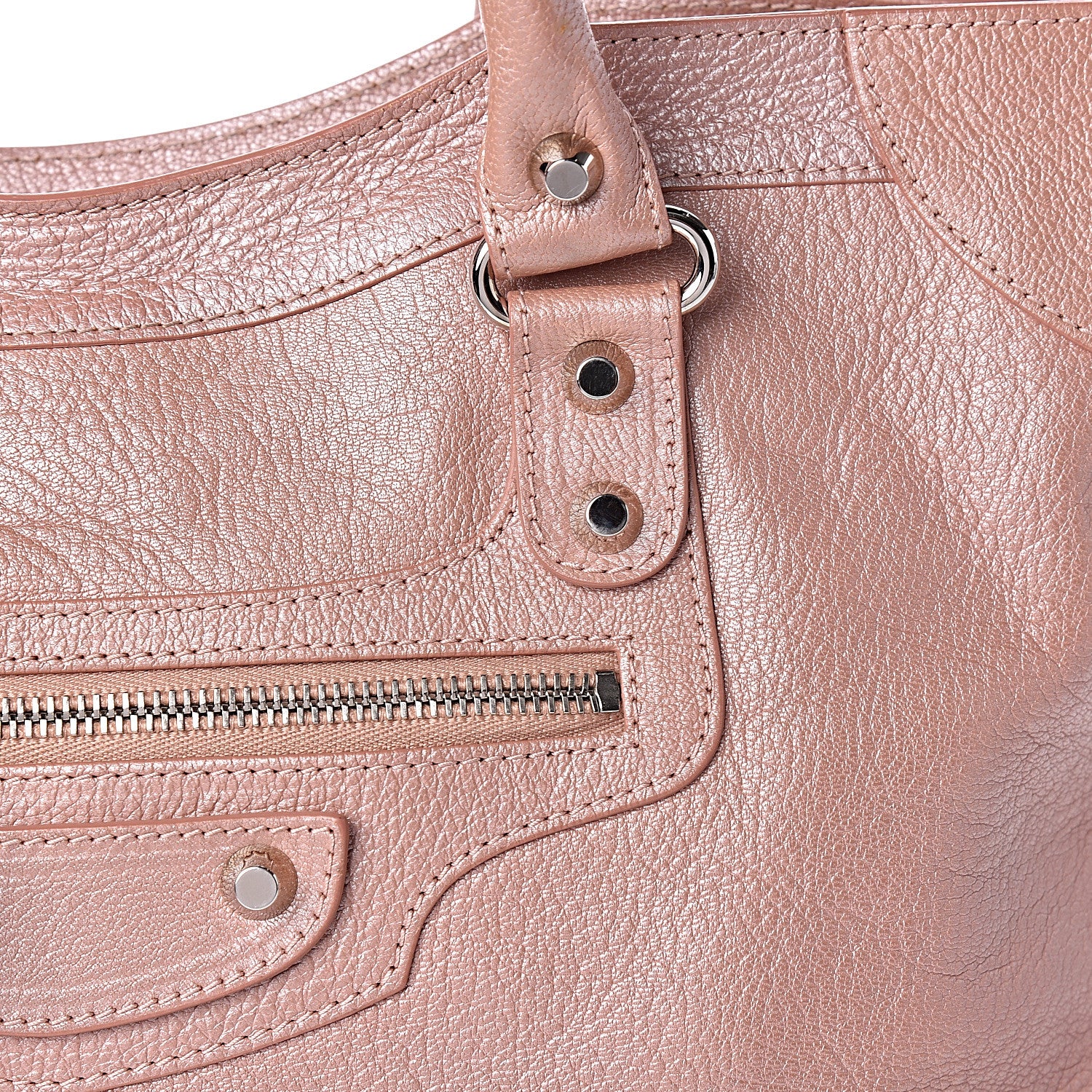 Balenciaga Pearlescent Goatskin Classic Palladium Hardware City Rose Rose Light 11 of 11