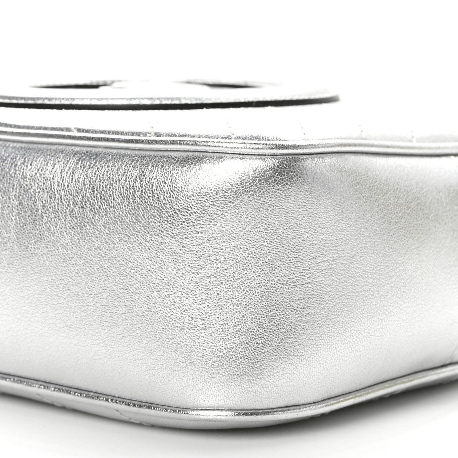 Gucci Metallic Sakai Be Green Calfskin Diagonal Stitched Small Blondie Shoulder Bag Silver 10 of 11