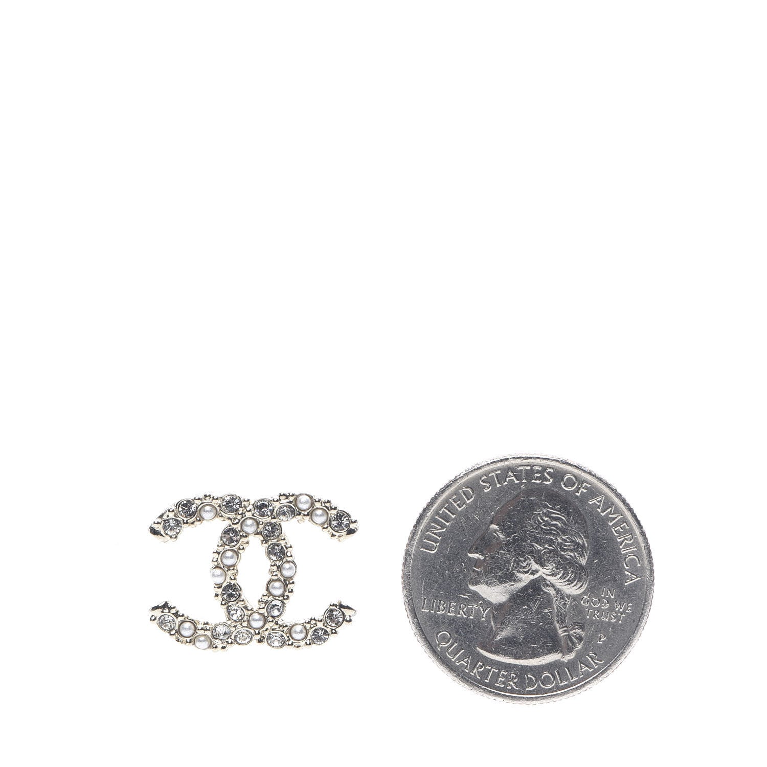 Chanel Pearl CC-Casino Earrings Gold 2 of 4