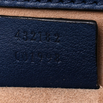 Gucci Calfskin Studded Small Padlock Shoulder Bag Blue Agata 7 of 15