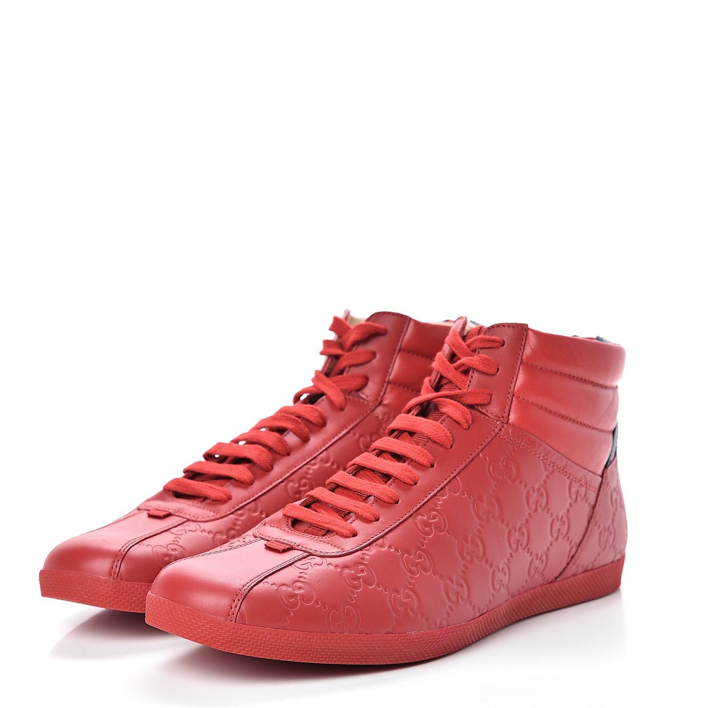 Guccissima Mens High Top Sneakers 9.5 Rosso