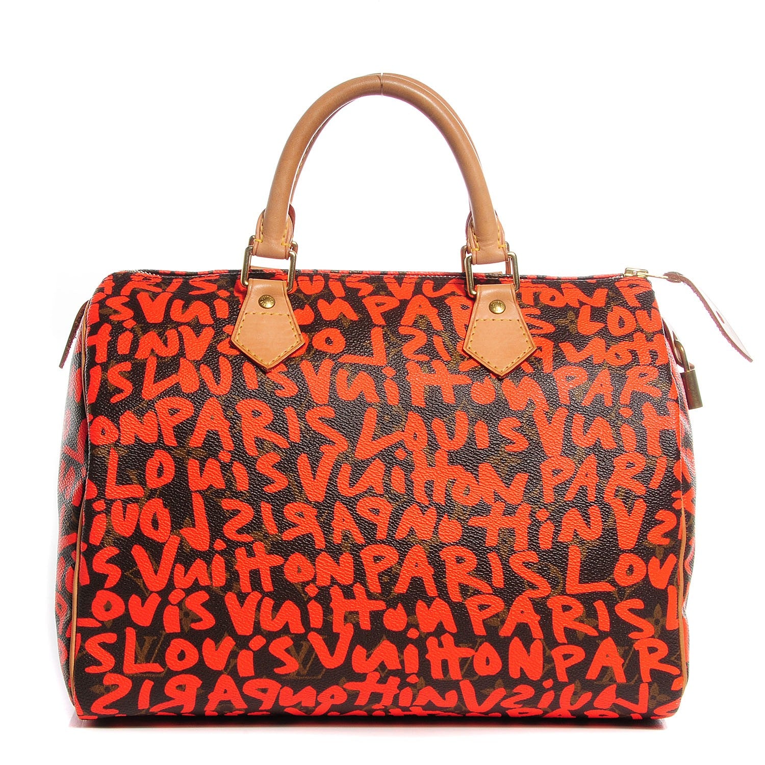 Louis Vuitton Monogram Graffiti Speedy 30 Orange 1 of 7