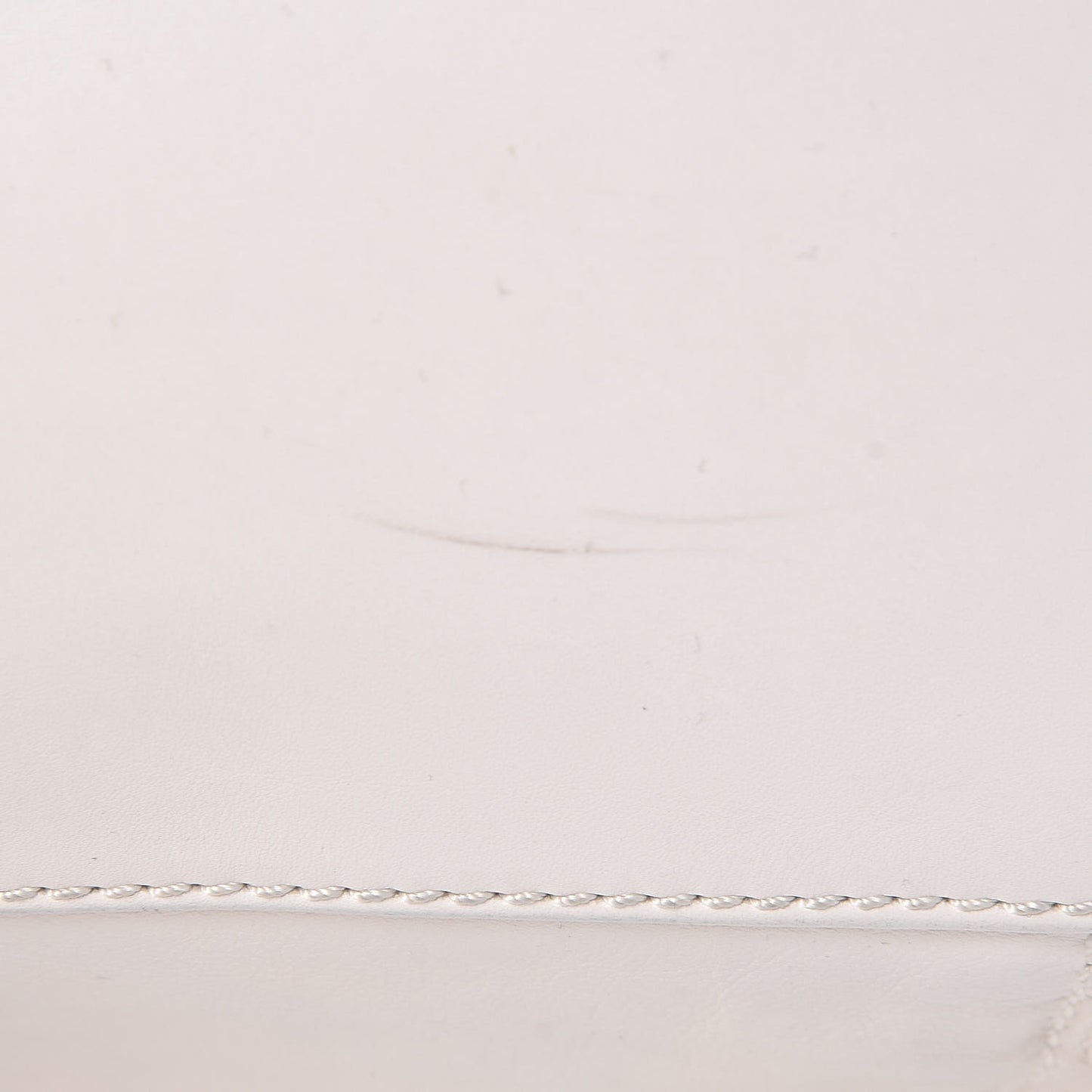 Calfskin Modern Chain Rhodoid East West Tote White