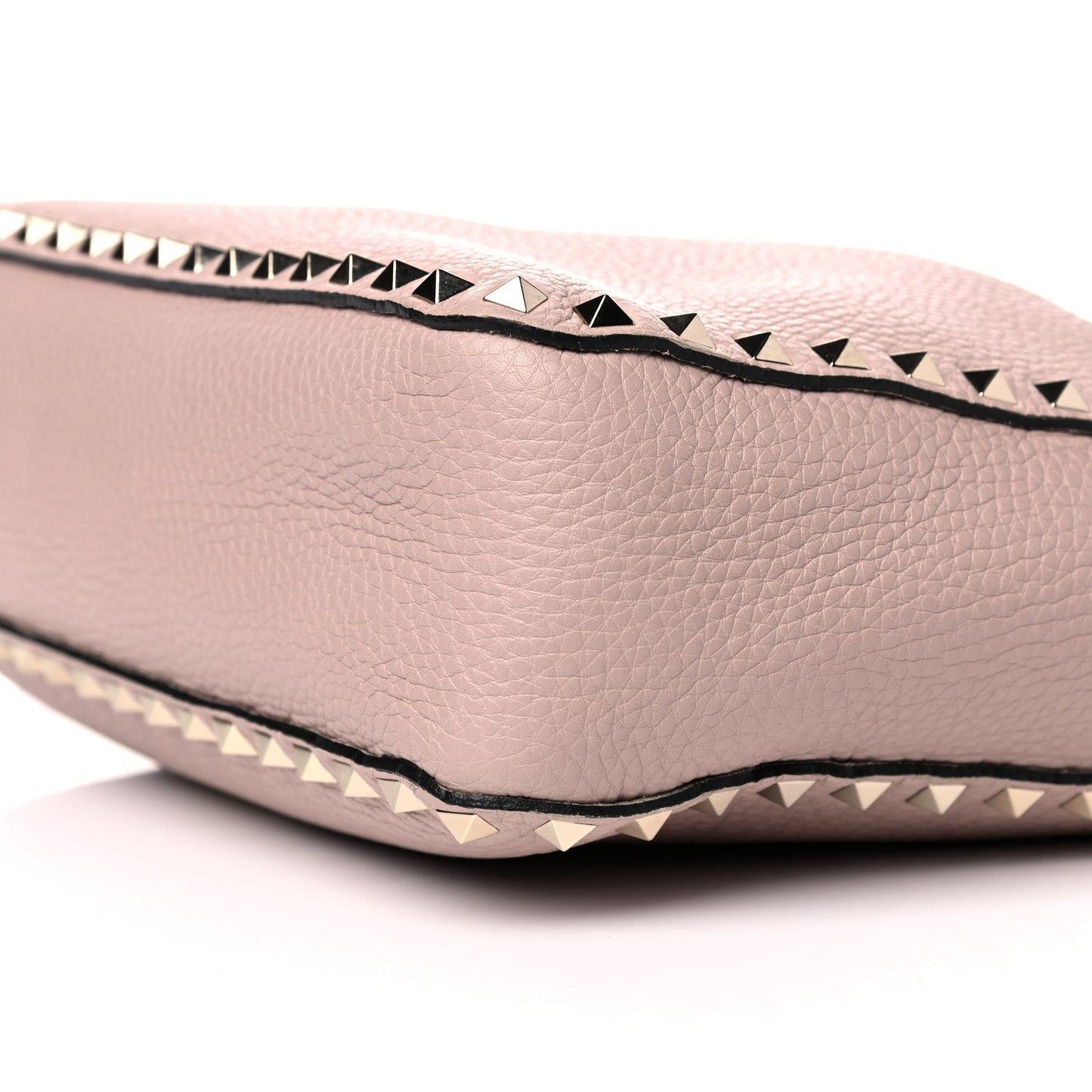 Pebbled Calfskin Small Rockstud Flip-Lock Messenger Bag Poudre