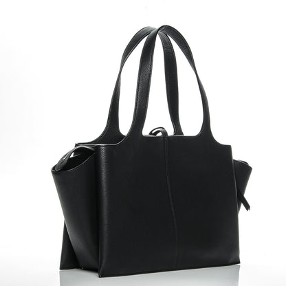 Celine Baby Grained Calfskin Medium Tri-Fold Bag Black 3 of 7