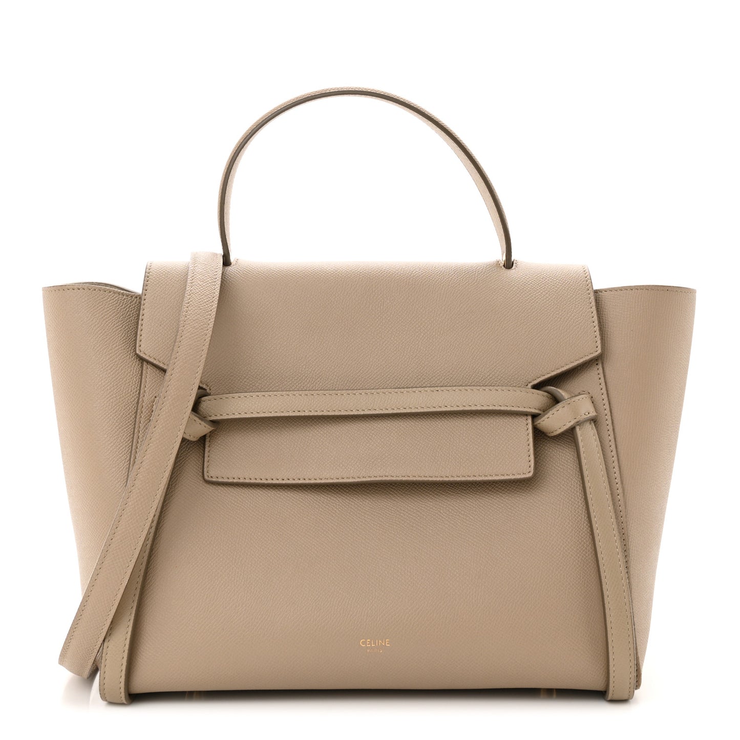 Grained Calfskin Mini Belt Bag Light Taupe