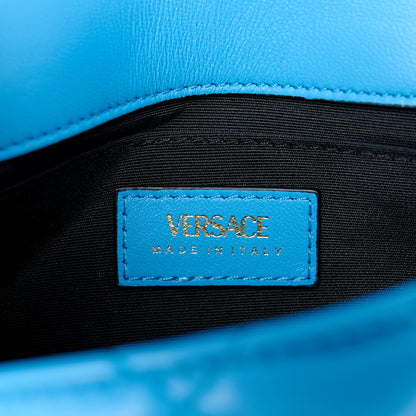 Versace Nappa Quilted Small Medusa Chain Crossbody Blue 6 of 10
