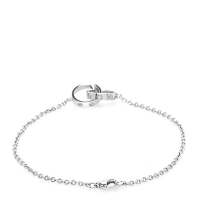 Cartier 18K White Gold Interlocking LOVE Bracelet 3 of 6