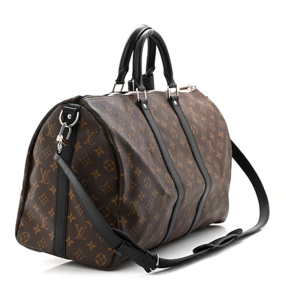 Louis Vuitton Monogram Macassar Keepall Bandouliere 45 4 of 18